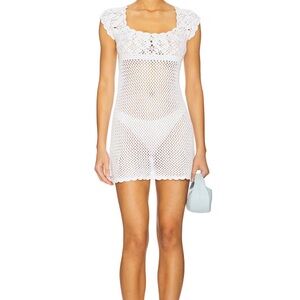 Frankie's Bikinis Eloise Crochet Dress in Angel's Meadow